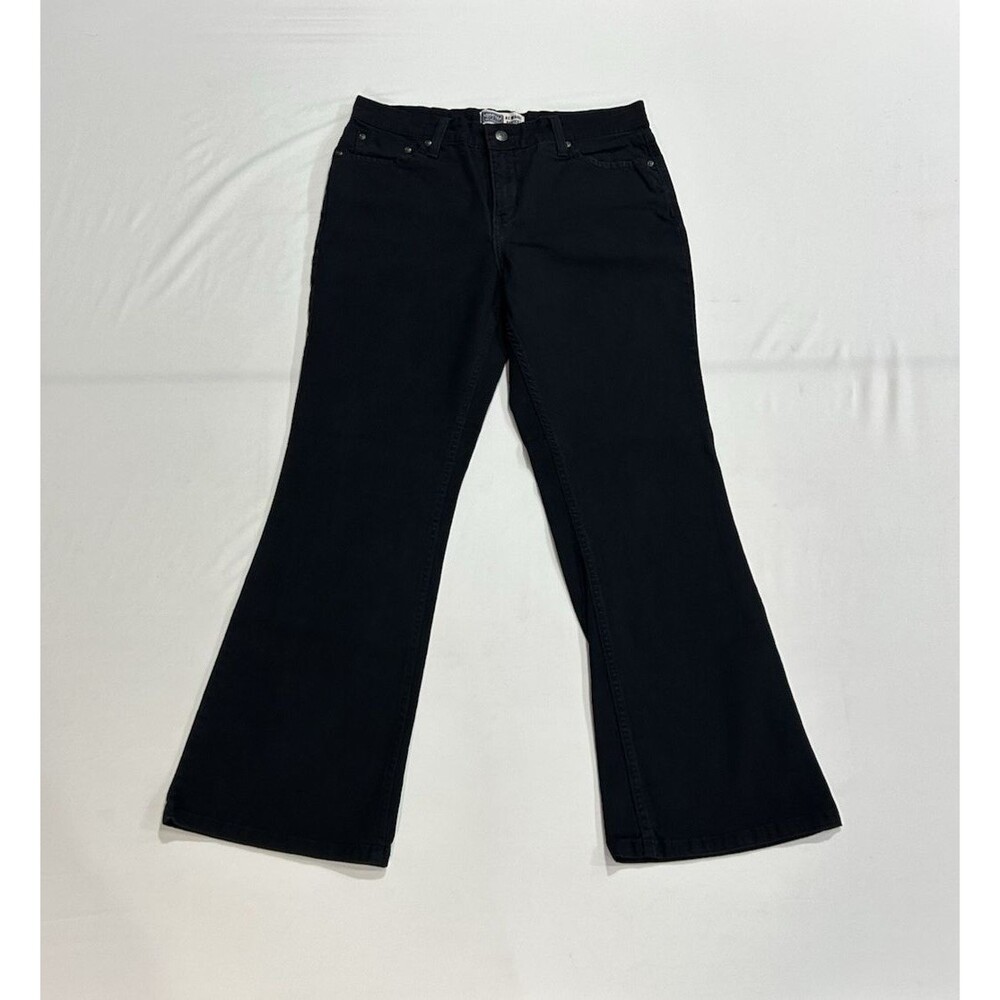 Levi's Signature Misses 12M At Waist Bootcut Black Jeans Stretch H1